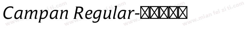 Campan Regular字体转换